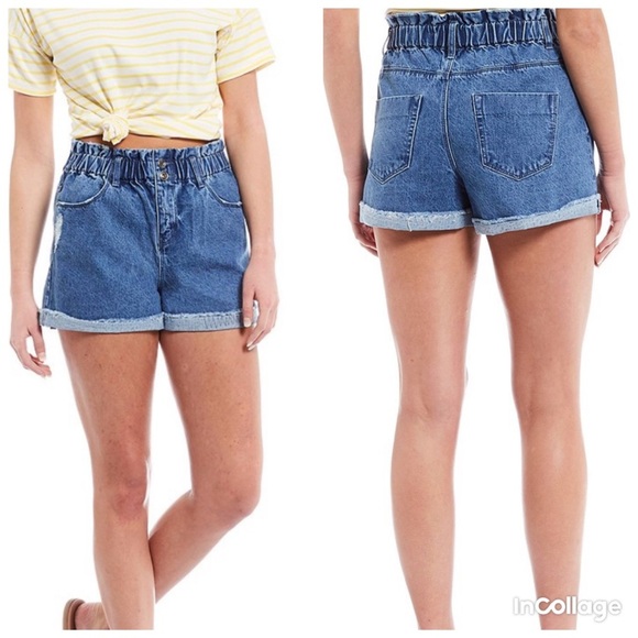 NWT A Loves A Raw Cut Denim Paperback Jean Shorts - Picture 13 of 13